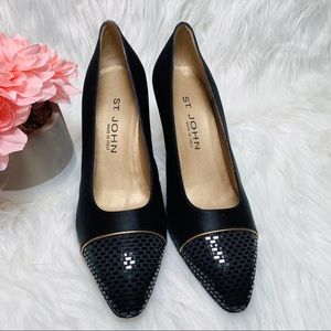 St. John Made in Italy Black 3in Heels